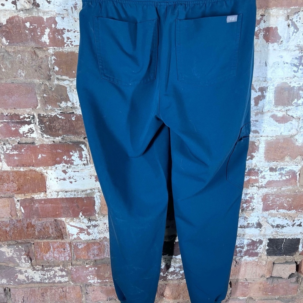 Figs Blue Jogger Sweatpants with Tapered Legs - Picture 2 of 7